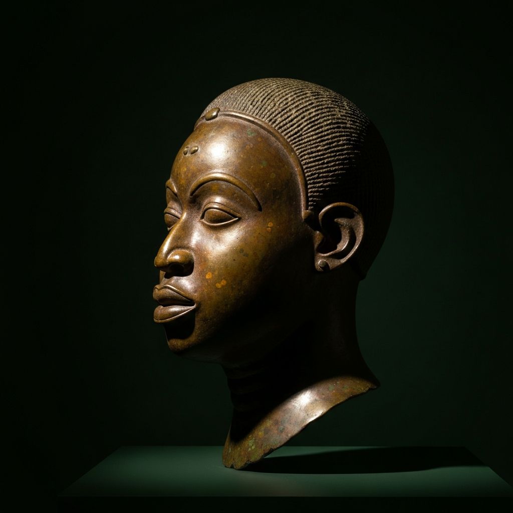 Yoruba bronze sculpture